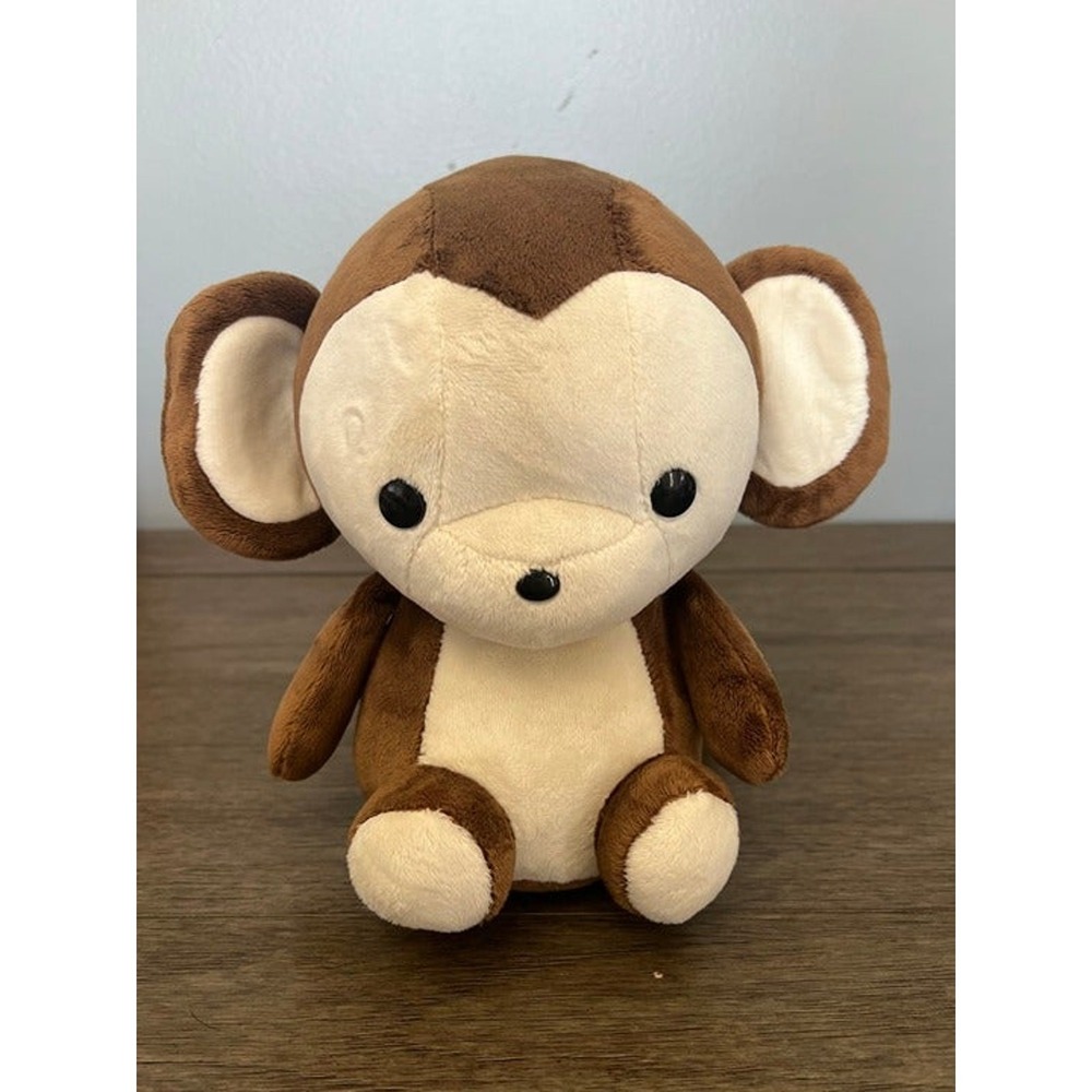 Bellzi Monki Brown Monkey Plush Stuffed Animal Toy Brown Tan Kawaii Cute